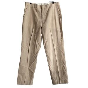 Kenneth Cole Linen Blend Beige Dress Pants Men 36x31 Casual Beach Summer Chino